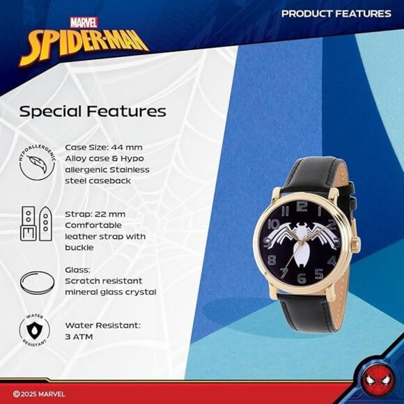 NWT - Marvel Spider-Man Adult Vintage Analog Quartz Watch - Picture 14 of 16